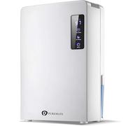 PureMate 2200ml Portable Dehumidifier for Damp, Mould, Moisture in Home, Kitchen, Bedroom, Caravan, Garage, Office in White PureMate White