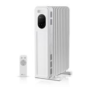 PureMate 2300W Oil Filled Radiator with Remote Control, 11 Fins, Digital Thermostat, Adjustable Heat Settings, Energy Efficient Electric Heater, 24H Timer, Overheat & Tip-Over Safety and Castor Wheels