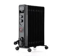 PureMate Oil Filled Radiator, 2500W/2.5KW - 11 Fin - Portable Electric Heater, 3 Power Settings, Adjustable Temperature and Thermostat, Thermal Safety Cut off & 24 Hour Timer