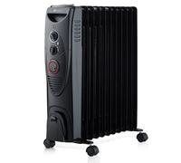 PureMate Oil Filled Radiator, 2500W/2.5KW - 11 Fin - Portable Electric Heater, 3 Power Settings, Adjustable Temperature and Thermostat, Thermal Safety Cut off & 24 Hour Timer