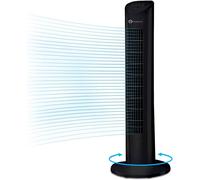 PureMate 31-inch Tower Fan with Oscillating & Aroma Function, 3 Adjustable Speeds, Ultra- Quiet Cooling and Powerful 60W Motor, Portable Bladeless Energy-Efficient Electric Fan for Home and Office