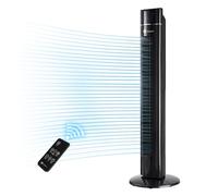 PureMate 43-inch Tower Fan w/ Air Purifier & Aroma Function, 3 Speed Settings, Large LED Display, 8-Hour Timer, Oscillating Portable Electric Floor PureMate Black