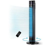 PureMate 43-inch Tower Fan with Air Purifier & Aroma Function, 3 Speed Settings, Large LED Display, 8-Hour Timer, Oscillating Portable Electric Floor Bladeless Fan for Bedroom, Home & Office