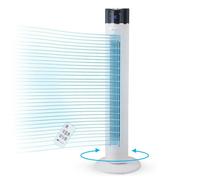 PureMate 43" Oscillating Tower Fan with air Purifier and Aroma Function White