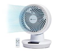 PureMate 8-Inch Air Circulator Fan with Oscillation, 3 Speeds Setting and Timer, LED Display & Remote Control, Perfect for Desks, Bedrooms & Offices
