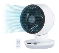 PureMate 8-Inch Air Circulator Fan with Oscillation and Timer - Black