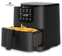 PureMate Air Fryer with Digital Display & Recipes Book, 5.5L Healthy Black
