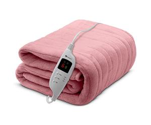PureMate CozyMate Heated Throw - Luxurious Electric Blanket - Large Heated Blanket with 9 Heat Settings and Timer Function, Machine Washable Fleece with Digital Controller - Size 160 x 130cm