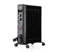 PureMate Oil Filled Radiator, 2500W/2.5KW - 11 Fin - Portable Electric Heater, 3 Power Settings, Adjustable Temperature and Thermostat, Thermal Safety Cut off & 24 Hour Timer