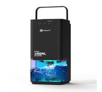 PureMate1 400ml Electric Dehumidifier with Ultra Quiet & Auto Shut off 7 Colorful LED Portable Mini Dehumidifier for Damp, Mould, Moisture in Home,for Wardrobe, Bathroom, Bedroom, Garage