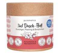 puremetics 3-in-1 Shower Fluff, Cherry Blossom & Almond Milk, LE, 250 g