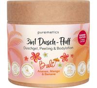 puremetics 3in1 shower care Shower Fluff ‘Bali: Pineapple, Mango & Banana’ 250 g