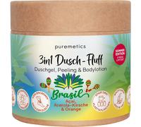 puremetics 3in1 shower care Shower Fluff ‘Brazil: Açaí, Acerola Cherry & Orange’ 250 g