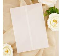 Puremigo 50 Pack Luxury Pre-Folded Vellum Jackets for 5x7 Invitations - 115GSM Transparent Paper for Wedding Invitations Wraps