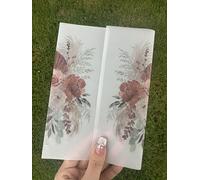 Puremigo 50 Pack Pre-Folded Boho Vellum Jackets - 5x7, 115GSM Vellum Paper, Wedding Invitations Wraps