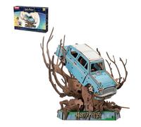 PUREMIND Harry Potter Flying Car 3D Wooden Puzzle, Whomping Willow Model | Official licence, Harry Potter gifts, moving tree branches, mechanical action, DIY assembly, desk decor, collectable display