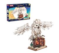 PUREMIND Harry Potter Hedwig 3D Wooden Puzzle for Adults - Officially Licensed Magical Owl Model with Flapping Wings & Turning Head - DIY Wooden Model Building Kit Gift for Fans & Home Display