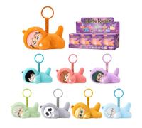 puremind Jujutsu Kaisen Lazy Time Plush Figures, 8-Pack JJK Blind Box | Officially licensed, 8 animal-hood designs, no duplicates, vinyl faces, soft bodies, keyrings, bag charms, collectable set
