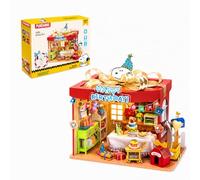 PUREMIND Snoopy PEANUTS Birthday Party 3D Wooden Puzzle Miniature Kit | Official licence, Snoopy gifts, gift-box design, Snoopy figure, birthday-themed details, DIY build, collectable display