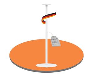 PureMounts Era 100 Speaker Stand with Cable Management, 3kg Load Capacity, White