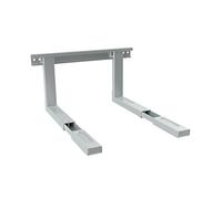 PureMounts MWH-02 Universal Microwave Bracket for Wall Mounting Adjustable Length 385-535 mm Arm Width 43 cm Maximum Load 35.0 kg Silver Grey