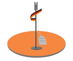 PureMounts PM-VAC-80, Vacuum Cleaner Holder, Metal Aluminium, Black