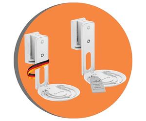 PureMounts Speaker Bracket for Sonos Era 100 Set of 2 Speaker Wall Mount with Cable Management Swivelling +/-45° Tilting 0/-18° 3 kg Load Capacity White