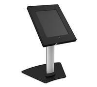 PureMounts Tablet Universal Counter Stand for Tablets such as Apple iPad, iPad Air, 24.6 cm (9.7 Inches), Column Height: 331 mm, Tilt: -90° to 90°, Includes Anti-Theft Protection, Black/Silver