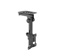 PureMounts TV Ceiling Mount for TVs, Suitable for 13-27 Inches, Foldable, Height-Adjustable, Swivelling, Tilting, up to VESA 100 x 100, Black