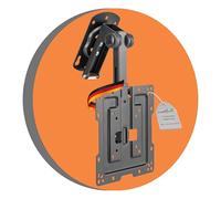 PureMounts TV Ceiling Mount for TVs, Suitable for 19-43 Inches, Foldable, Height-Adjustable, Swivelling, Tilting, up to VESA 200 x 200, Black