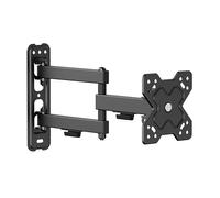 PureMounts TV Monitor Wall Mount Tilting and Pivoting Universal Bracket with Articulated Arm Max. VESA 100 x 100 mm for 13-32 Inch Television Monitor up to 20 kg Black