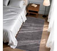Puremy Rugs Living Room, Runner Rug for Hallway Non Slip Soft Carpet Fluffy Rug for Bedroom Kitchen Kids' Room, Washable Bedside Rug, 80x150cm, Dark Gray