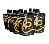 Purendure Banana Natural Energy Gel - 12×70g - 100% Real Fruit, 22g Carbs, Vegan, Gut-Friendly Sports Fuel, Screw-Top Pouch, UK Made