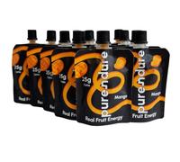 Purendure Mango Natural Energy Gel - 12×70g - Real Fruit, Clean Carbs, Vegan Electrolyte Endurance Fuel, Resealable Pouch, Gut-Friendly, UK Made