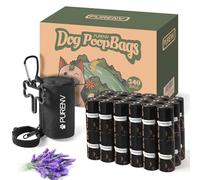 PURENV 540 Count Biodegradable Dog Poo Bags, with Poop Bag Dispenser and Hands Free Poo Bag Carrier, Plant Based Eco Friendly Doggy Waste Bag, Lavender Scented, 100% Extra Thick, Strong Leak-proof