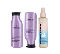 Pureology Hydrate Sheer Shampoo 266ml, Hydrate Sheer Conditioner 266ml & Color Fanatic Multi-Tasking Spray 200ml in Clear Pureology Clear