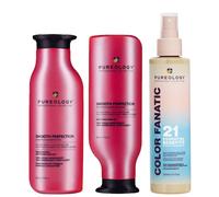 Pureology Smooth Perfection Shampoo, Conditioner & Fanatic Multi-Tasking Spray 200ml Pack in Clear Pureology Clear