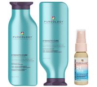 Pureology Strength Cure Shampoo 266ml, Conditioner 266ml and Color Fanatic 30ml Mini Routine for Coloured Hair (Worth £58.18)