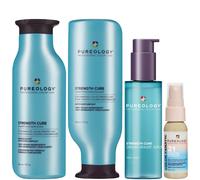 Pureology Strength Cure Shampoo 266ml, Conditioner 266ml , Dream Healer Serum 100ml and Color Fanatic Spray Mini 30ml