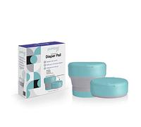 PurePail Go Portable Diaper Pail - Aqua - Superior Odor Control with No Added Fragrance - Collapses for On-The-Go - Compact & Space-Saving