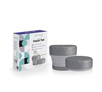 PurePail Go Portable Diaper Pail - Gray - Superior Odor Control with No Added Fragrance - Collapses for On-The-Go - Compact & Space-Saving