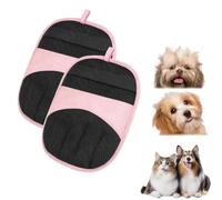 Purepath Hair Removal Glove - Electrostatic Magic Brush Gloves Pet Hair, for Quick Fur Removal from Dogs Cats, Reusable Upgraded Five-Finger Lint Roller for Furniture, Clothing, Beds, Sofas (Pink)