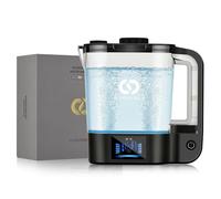 PUREPEBRIX Desktop Hydrogen Water Pitcher - 72oz Large Hydrogen Water Bottle Generator - 3000 PPB SPE/PEM Machine - 9000mAh - Ideal Wellness Gift for Family & Home (Black)