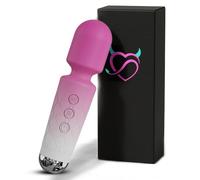 PurePleasure Wand Vibrator for Women, Powerful Handheld Massager with 20 Vibration Modes & 8 Speeds, Flexible Silicone Head, Rechargeable & Waterproof Clit Stim, Quiet Vibrator Sex Toy for Couples