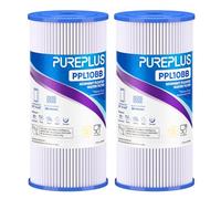 PUREPLUS 20 Micron 10""x4.5"" Whole House Pleated Sediment Pre-Filter - Replacement for GE FXHSC, Culligan R50-BBSA, Pentek R50-BB, DuPont WFHDC3001, American Plumber W50PEHD, GXWH40L- 2 Pack