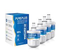 PUREPLUS DA29-00003G Water Filter Replacement for Samsung DA29-00003B, Aqua-Pure Plus DA29-00003F, DA29-00003A, HAFCU1, HDX FMS-1, RSG257AARS, RFG237AARS, RFG297AARS, RS22HDHPNSR Refrigerator, 4Pack