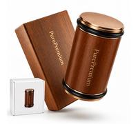 PurePremium Rolling Knife Sharpener Kit - Magnetic Knife Sharpener with 400 1000 6000 Grit Diamond & Ceramic Discs, Leather Strop, Walnut Wood, 15° & 20° Angles, N52 Magnets