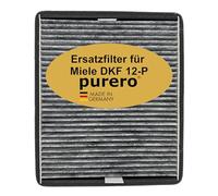 purero Activated Carbon Filter for Miele DKF 12-P, 6228731, Optimal Odour Separation - Made in Germany