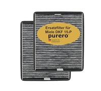 purero Activated Carbon Filter, Odour Filter with Activated Carbon for Range Hood Miele DKF 15-P, Replacement for DKF 15-P / 11762550, Made in Germany