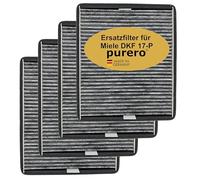 purero® Activated Carbon Filter - Replacement Filter for Miele DKF 17-P / 7932330, Successor Model of DKF 17-1 - Optimal Odour Separation - Made in Germany